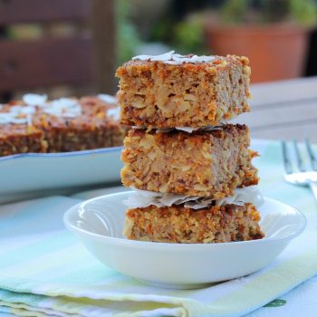 Carrot, Coconut and Banana Slice