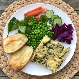 Spinach, Feta and Rice Bake