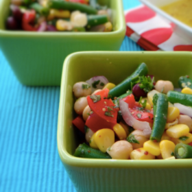 Rainbow Bean Salad