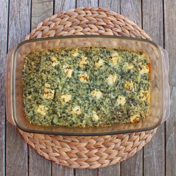 Spinach, Feta and Brown Rice Slice